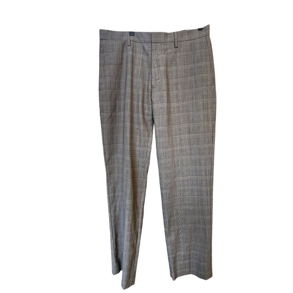 Banana Republic Mens Tailored Slim Fit Plaid Dress Pants 32x32